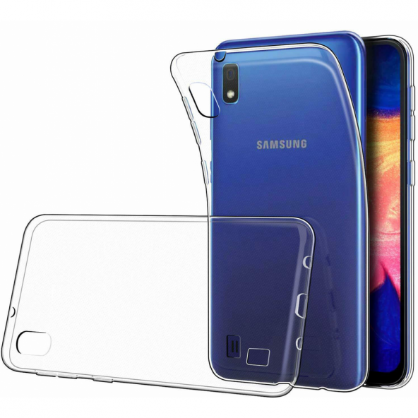 Samsung Galaxy A10 Kılıf Lüx Kamera Korumalı Şeffaf Silikon Kılıf