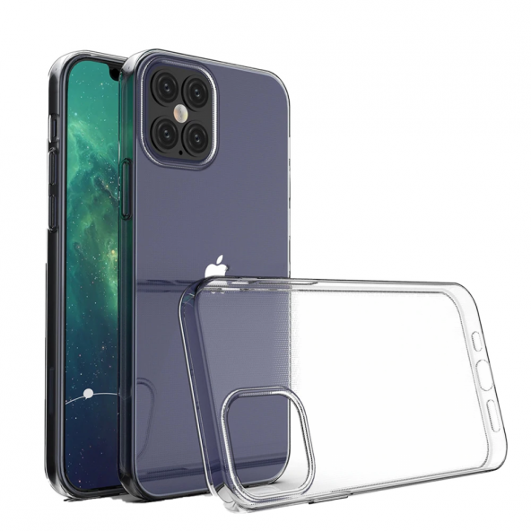 Apple iPhone 12 Mini Kılıf Lüx Şeffaf Silikon Kılıf - 3