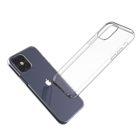 Apple iPhone 12 Mini Kılıf Lüx Şeffaf Silikon Kılıf - 5