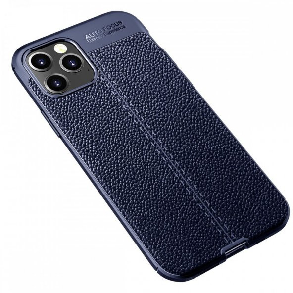 iPhone 12 Pro Max Kılıf Focus Deri Görünümlü Silikon Kılıf Kapak - 2