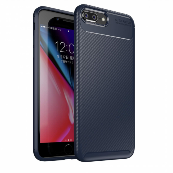 iPhone 8 Plus Kılıf Focus Karbon Silikon Kılıf Esnek Kapak - 2