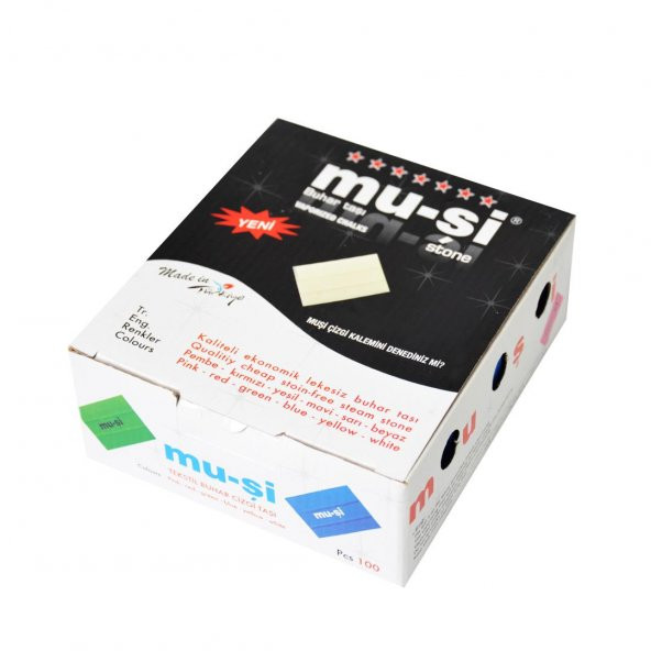 Mu-şi Karışık Renkli Çizgi Taşı 100 Adet - 3