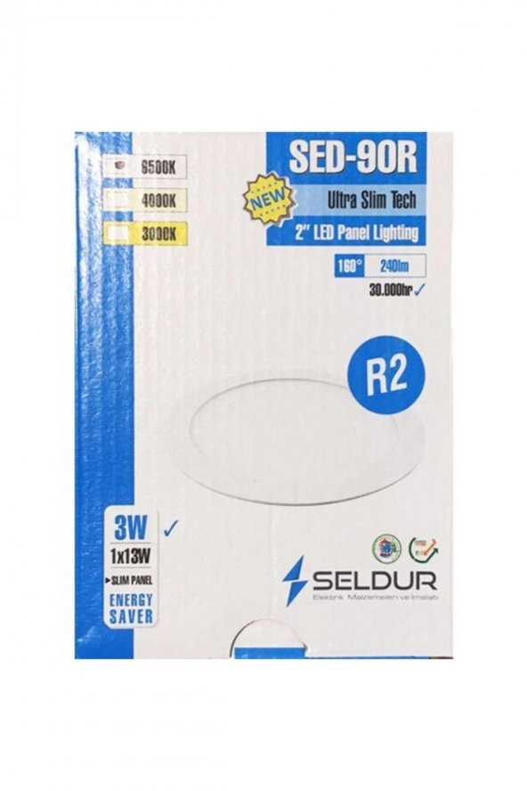 Seldur 3 W Ultra Slim Sıva Altı Led Panel Beyaz Işık - 2