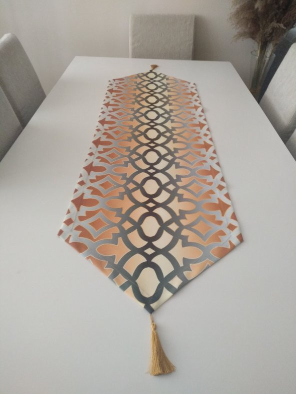 Ayşemce Runner Degrade Ottoman Osmanlı desenli masa