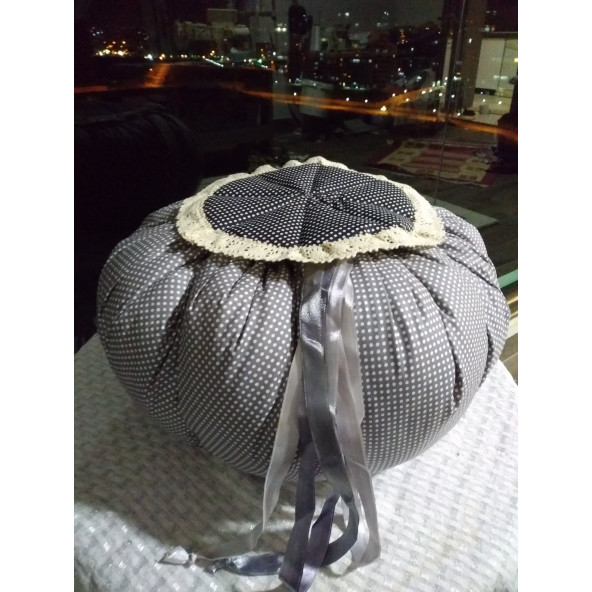 Ayşemce Yoğurt,hamur Mayalama tulumu Örtüsü Minderi Çift taraflı kulanım siyah gri puanlı desen - 2