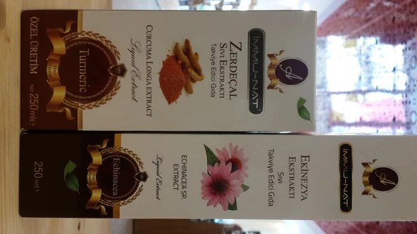 İmmunat Zerdeçal Ekstraktı Curcumin P53 250 ml + İmmunat Ekinezya Ekstraktı 250 ml