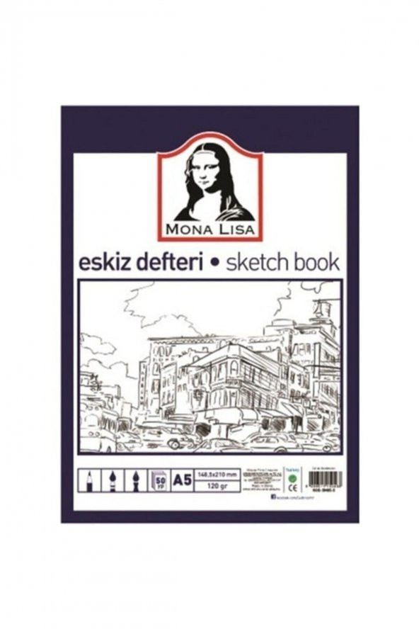 Mona Lisa Eskiz Defteri (sketch Book) A5 120 Gr. 50 Yp.