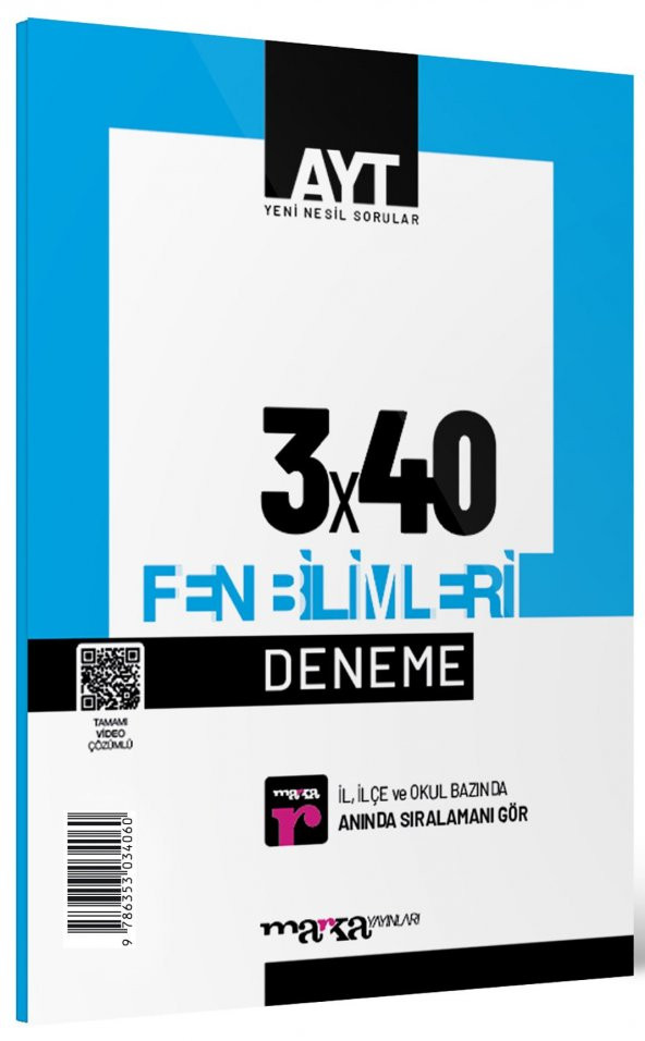 Marka Yayınları AYT Fen Bilimleri 3x40 Deneme