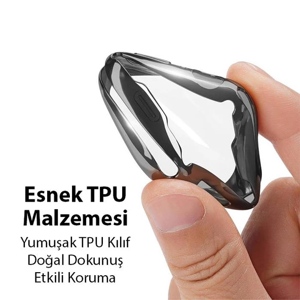 Coofbe Apple Watch 45mm Full Kaplama Silikon Kılıf, Apple Watch 2-3-4-5-6-7-8 ve SE Uyumlu Kılıf - 9