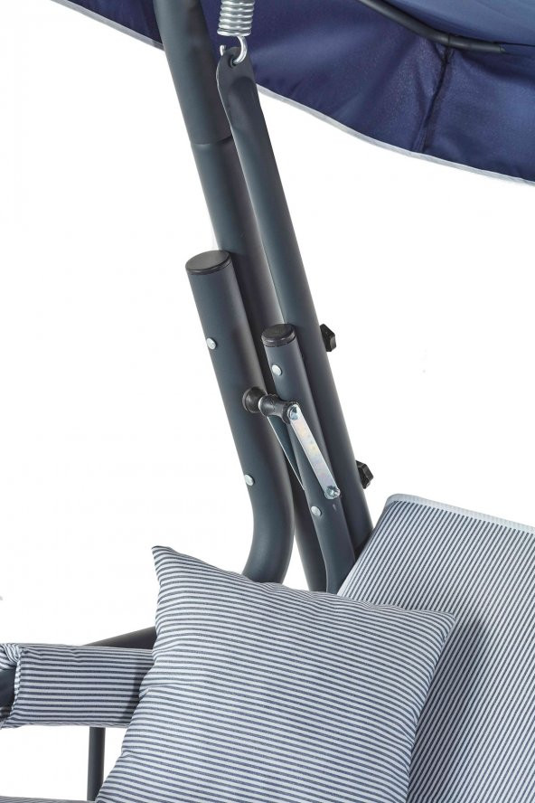 Rubus 4 Kişilik Bahçe Balkon Teras Salıncağı - Lacivert Çizgili - 5