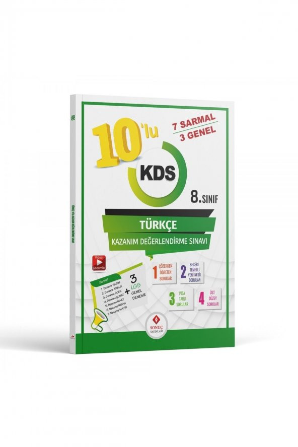 Sonuç 8 Türkçe 10lu Kazanım Değerlendirme Sınavı