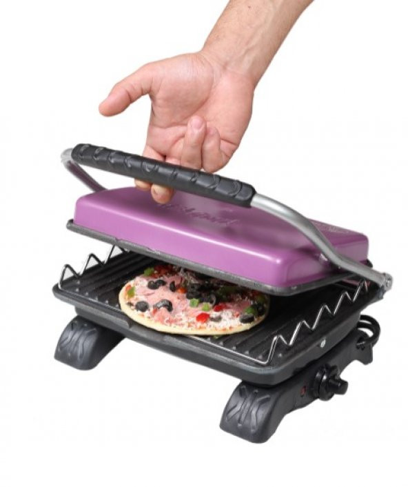 Dökümix Plus Organik Demir Döküm Izgara & Tost Makinası LİLA Izgara Aparatlı&Fırçalı