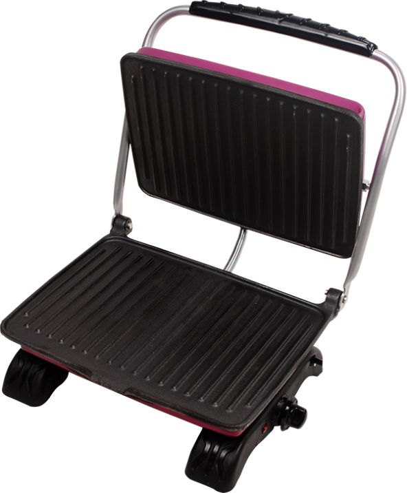 Organik Pik Demir Döküm Kaplamasız & Anti Kanserojen Ev Tipi Tost Makinası DKMX LİLA 1800W + Fırça - 2