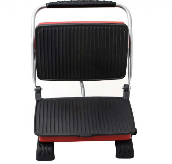 Organik Pik Demir Döküm Kaplamasız & Anti Kanserojen Ev Tipi Tost Makinası DKMX RED 1800W + Fırça - 2
