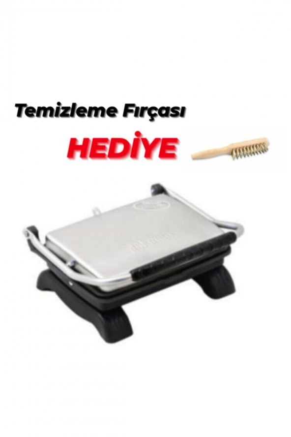 Ev Tipi GRİ Organik Tost Makinesi 1800w Dökümix fırçalı