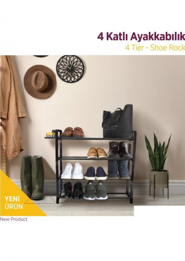4 lü  Modern Tasarım Ayakkabılık Demonte