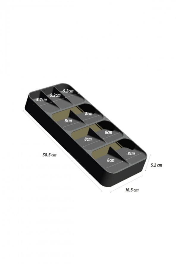 9 Bölmeli Kaşıklık Çekmece Düzenleyici Organizer - 2