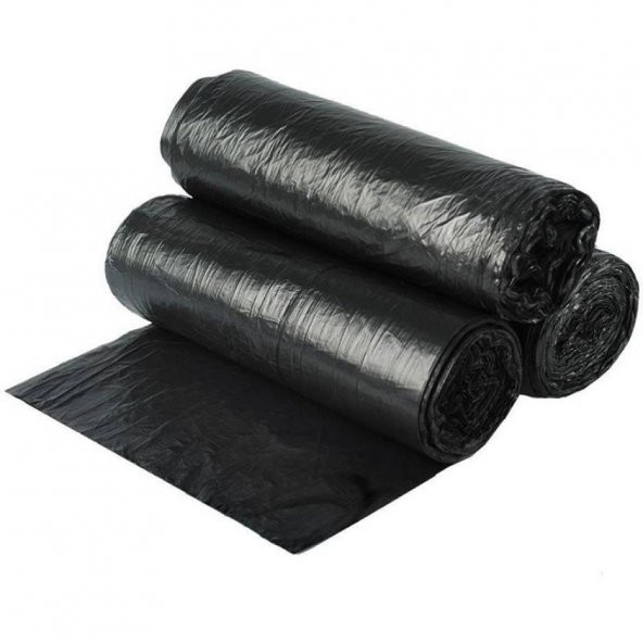 Ekonomik Çöp Poşeti 3  Siyah Rulo (45 adet)  55x60 cm Çöp Torbası - 3