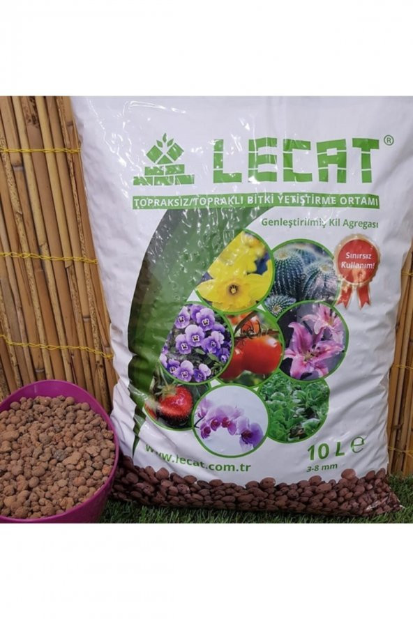 Kil Bilyesi 10 Lt 3-8 Mm Hidroponik Toprak Lecat Kil Bilyesi Hidroton Hidrokültür Toprağı - 2