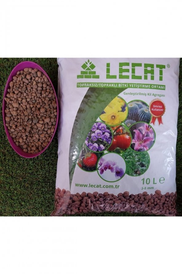 Kil Bilyesi 10 Lt 3-8 Mm Hidroponik Toprak Lecat Kil Bilyesi Hidroton Hidrokültür Toprağı - 3