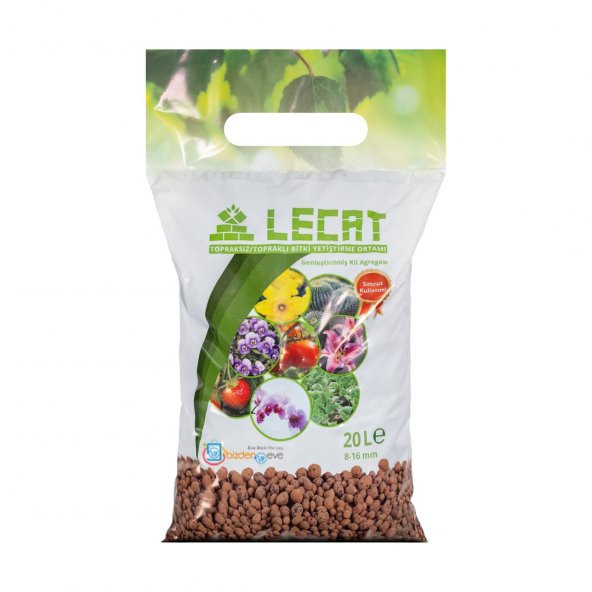 Kil Bilyesi 20 Lt 8-16 Mm Hidroponik Toprak Lecat Kil Bilyesi Hidroton Hidrokültür Toprağı