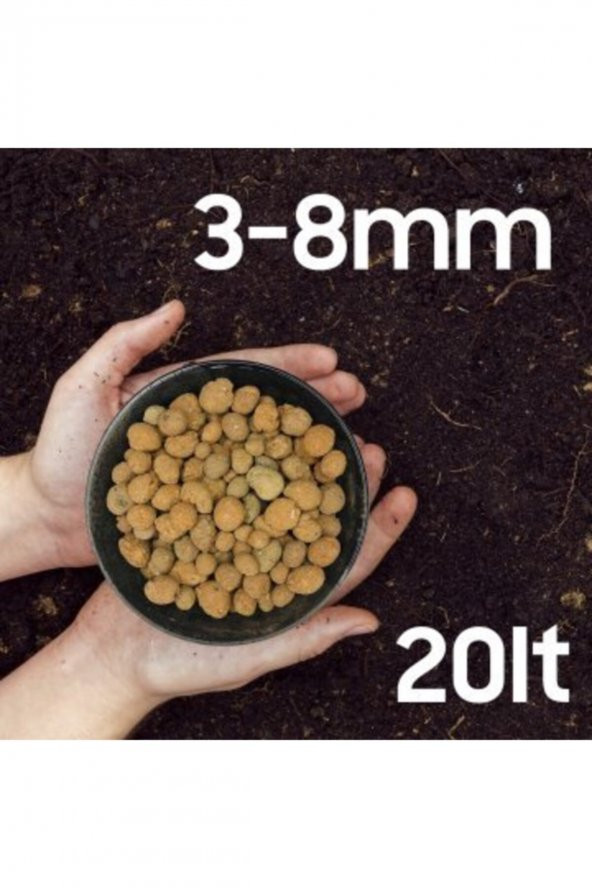 Kil Bilyesi 20 Lt 3-8 Mm Hidroponik Toprak Kil Bilyesi Hidroton Hidrokültür