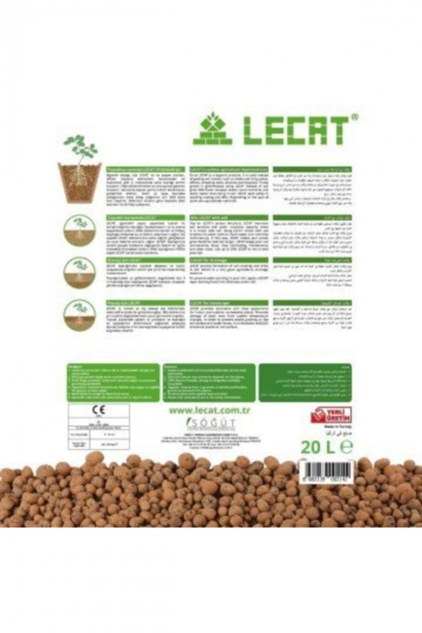 Kil Bilyesi 20 Lt 3-8 Mm Hidroponik Toprak Kil Bilyesi Hidroton Hidrokültür - 3