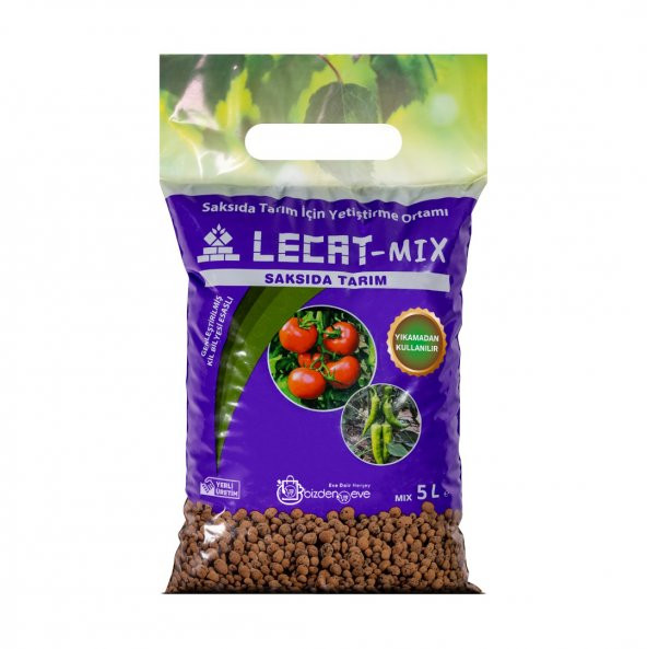 Mix Besin Takviyeli Saksıda Tarım Lecat Genleştirilmiş Hidroton Hidrokültür Kil Bilyesi 5lt
