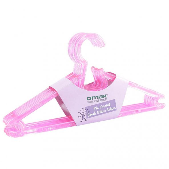 6Lı Kristal Çocuk Elbise Askısı