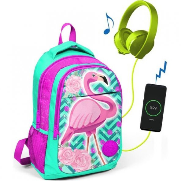 CORAL HIGH SIRT ÇANTA(USB+AUX SOKETLİ)