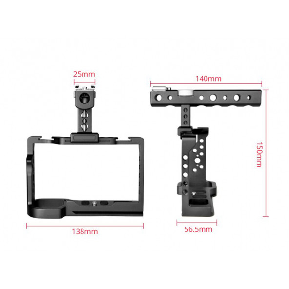 Ayex C24 Cage, Kamera Kafesi Sony A7C Uyumlu (Sony Alpha 7C, ILCE-7C, A7C İçin) - 4