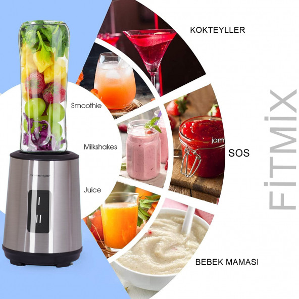 Rowenger Fitmix Kişisel Smoothie Blender Kişisel Blender 600ml - 3