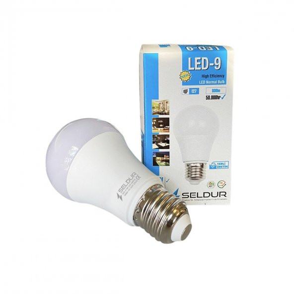 Seldur 9 W 810LM E-27 Duy 6500K Beyaz Işık LED Ampul 10lu