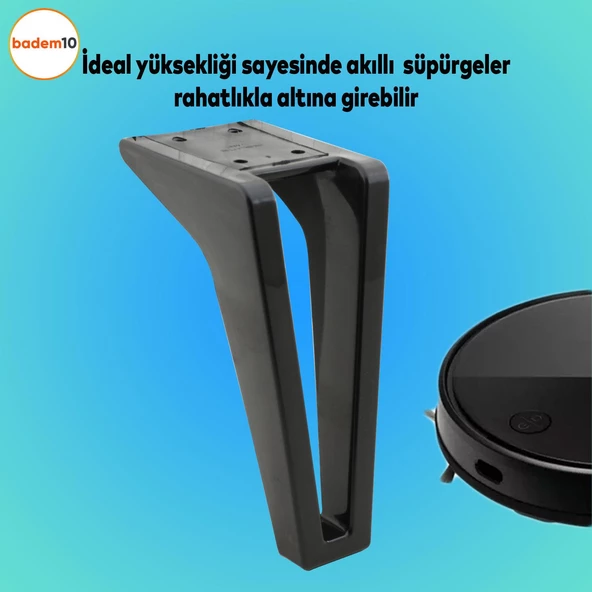 Penta Lüks Mobilya Kanepe Tv Ünitesi Koltuk Ayağı 18 Cm Siyah Konsol Ayakları - 2