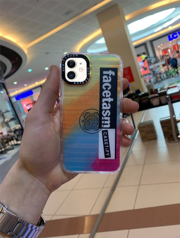 İphone 13 Pro - Hologramlı - Çok Renkli - Summer Cover - Resim 6