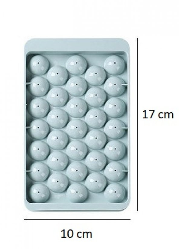 33 Hazneli Küre Buz Kalıbı 17-10 cm - 2