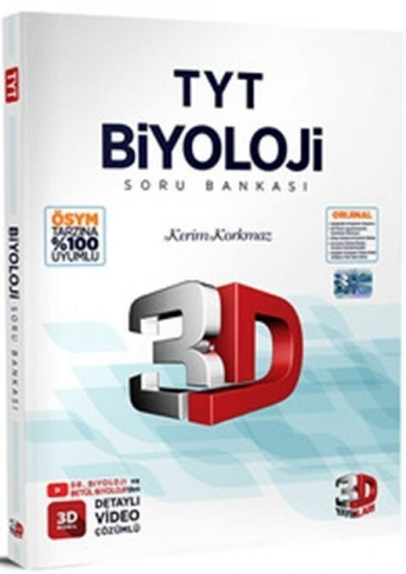 3D Yayınları 2023 TYT Biyoloji Soru Bankası