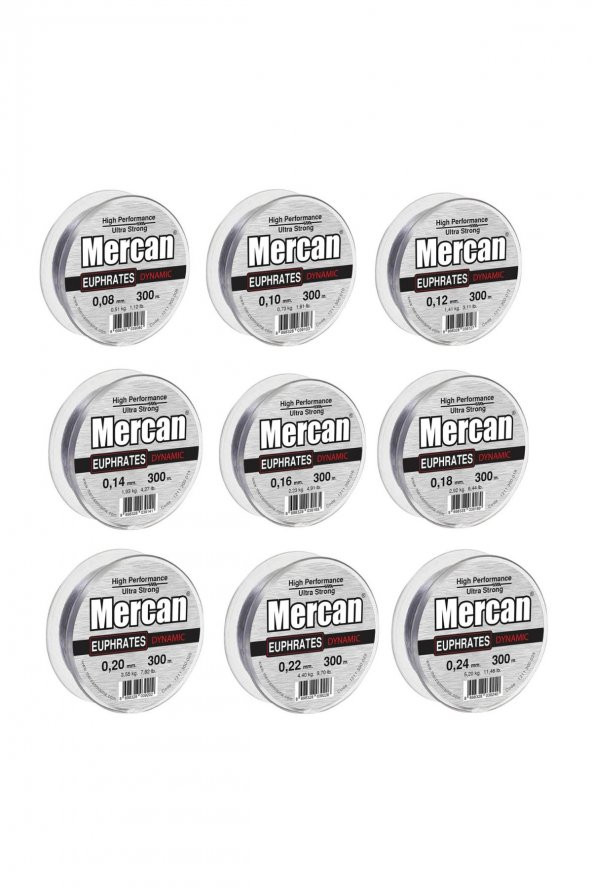 Mercan Ultra Dynamic GÜMÜŞ GRİ (300 m) Makara Misina