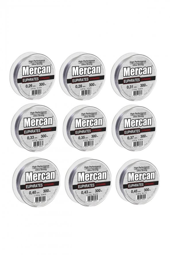Mercan Ultra Dynamic GÜMÜŞ GRİ (300 m) Makara Misina - 2