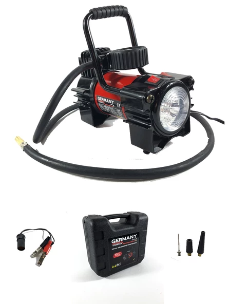 Çantalı Mini Araç Hava Kompresörü Lastik Şişirme 150 Psi Çakmak Akü Kablosu - 2