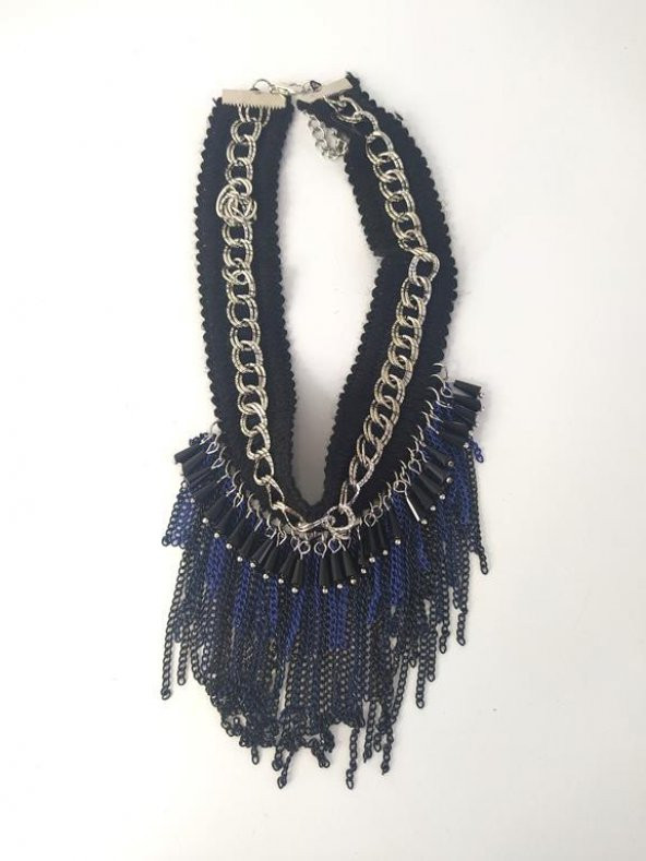Kolye Gerdanlık Kadın Choker Bohem Kolyeler El Yapımı Uzun Püskül Boncuklar Bayan Kolye Takı Tasma - 3