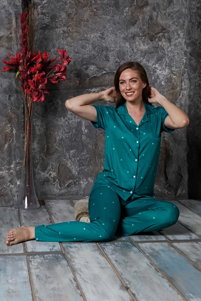 Nisanca Kısa Kollu Pegasus Gömlek Pijama Takımı- Genç Anne Serisi - 12