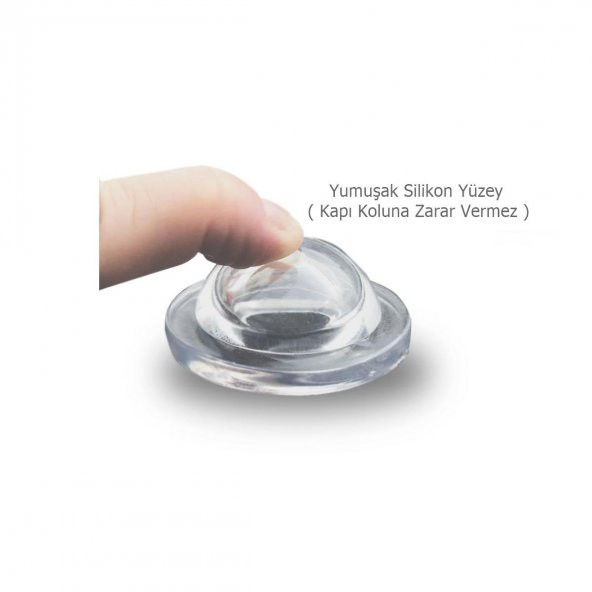 Yapışkanlı Kapı Kolu Stoperi Silikonlu Şeffaf Kapı Duvar Tamponu - 4