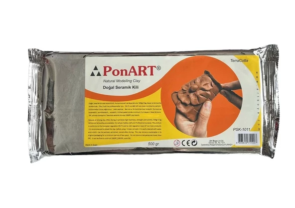 Ponart Seramik Kil 500gr Terracotta#