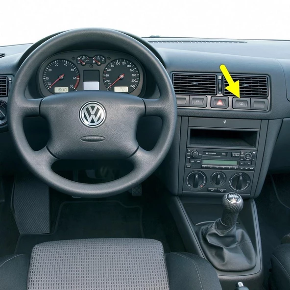 VW Golf 4 1998-2004 Arka Cam Buğu Rezistans Düğmesi 1J0959621C - 3