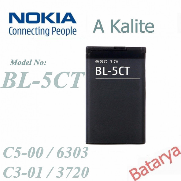 Nokia Bl-5Ct Batarya C5-00 6303 C3-01 3720 C6-01 Uyumlu Yedek Batarya