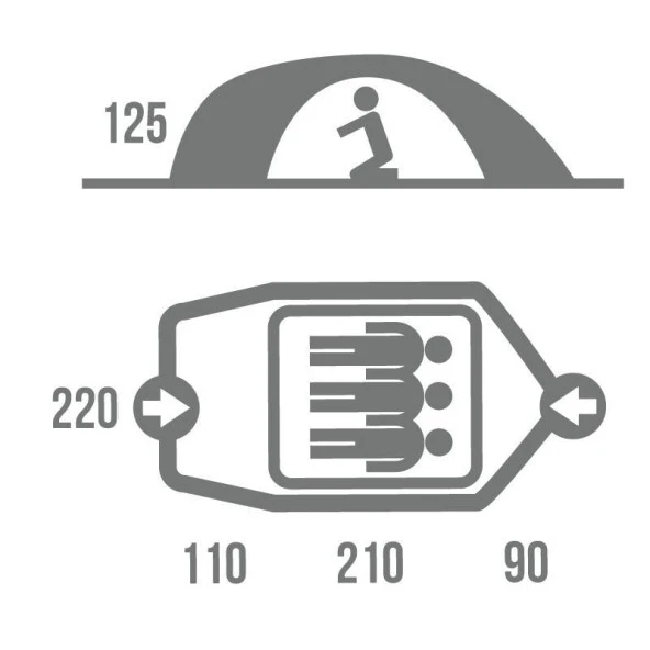 HUSKY BARON YESIL 3 KISILIK CADIR - 8