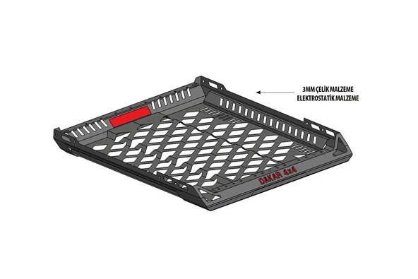 Dakar Universal Tavan Sepeti Siyah 100x120 cm - 10
