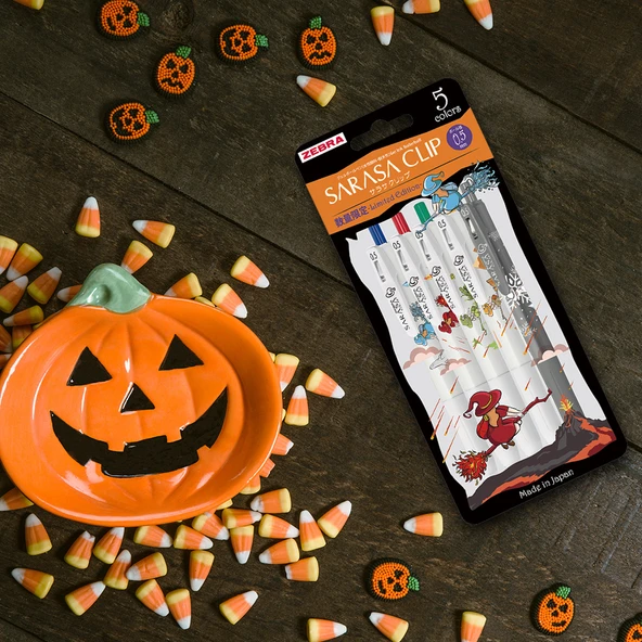 Zebra Sarasa 0.5mm Limited Edition 5'li Jel Kalem Seti - Witch / JJ15-WI-5C - Resim 5