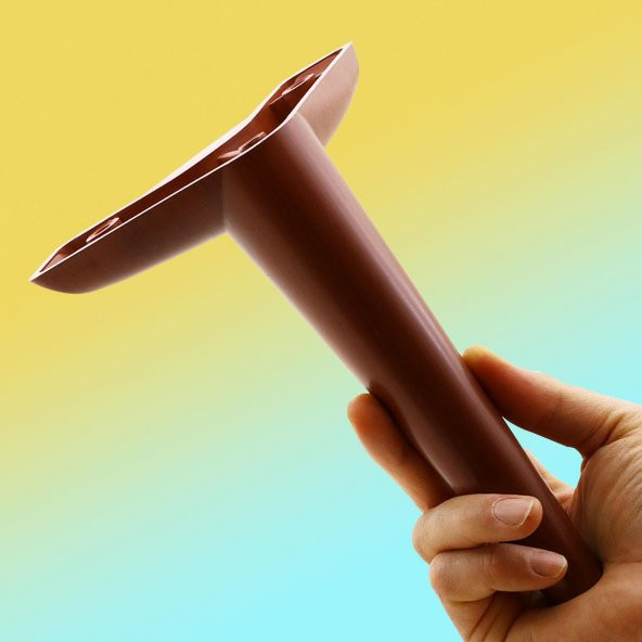 Lüks Mobilya Kanepe Sehpa TV Ünitesi Koltuk Ayağı 19 cm Ahşap Desenli Kahve Baza Ayak - 4